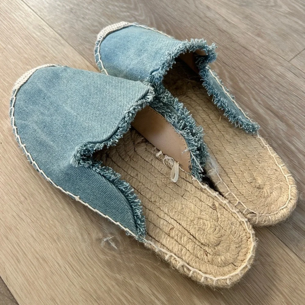 Aéropostale Denim Espadrille Mules / Slip-On Flats – Size 8